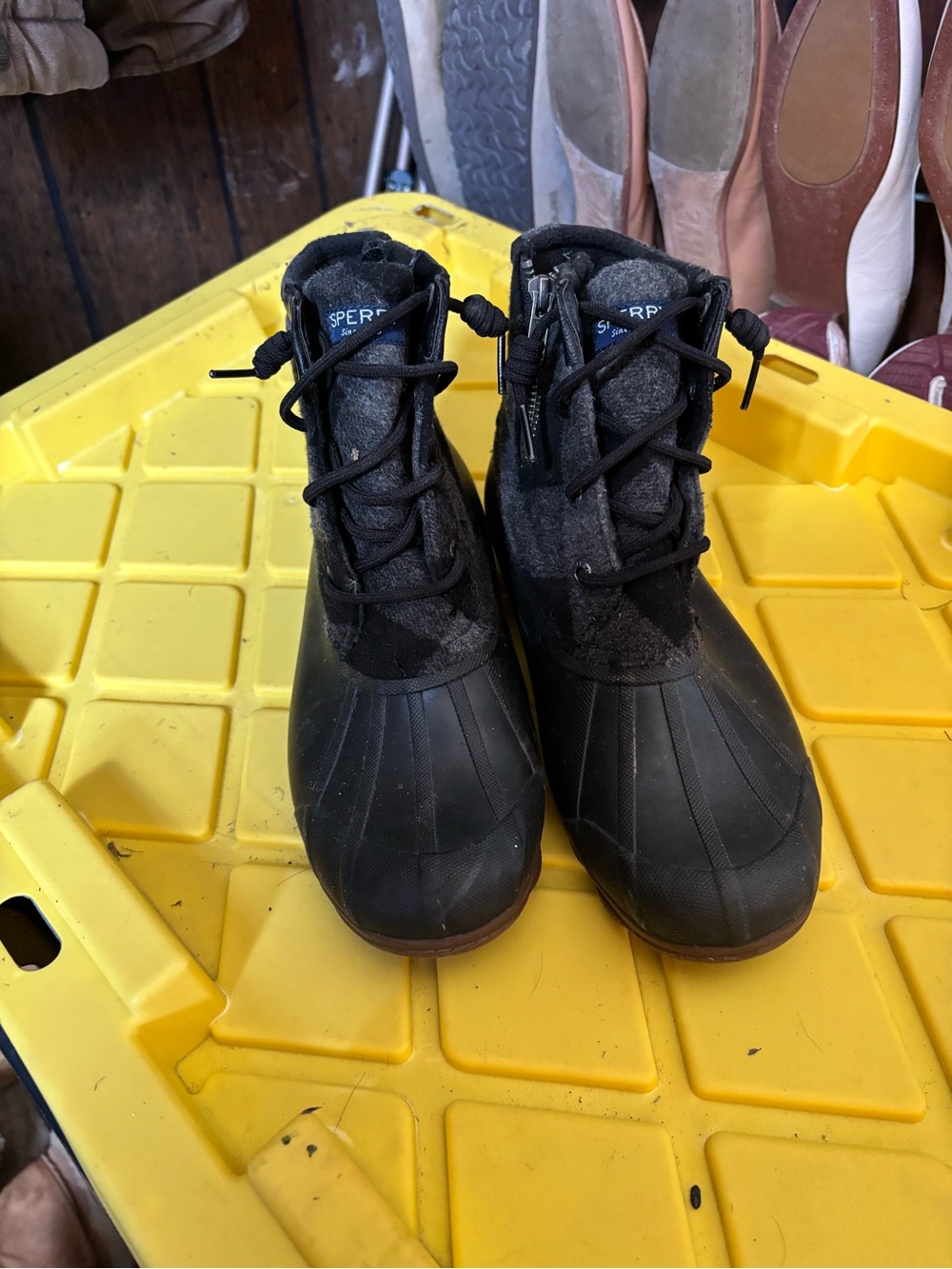 Sperry Women’s Black Waterproof Winter Duck Boots